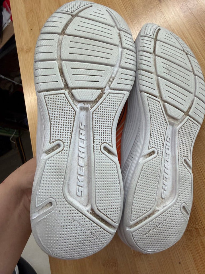 Skechers Runners – Youth 5 | Orange & Blue Velcro Elastic Lace | Play - Nest and Sprout-Consignment