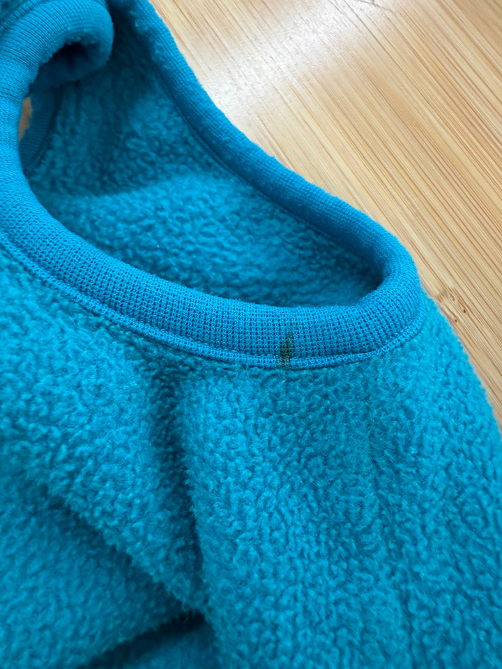 MEC Turquoise Fleece One-Piece – 18M | Velcro Sleeves Made in Canada