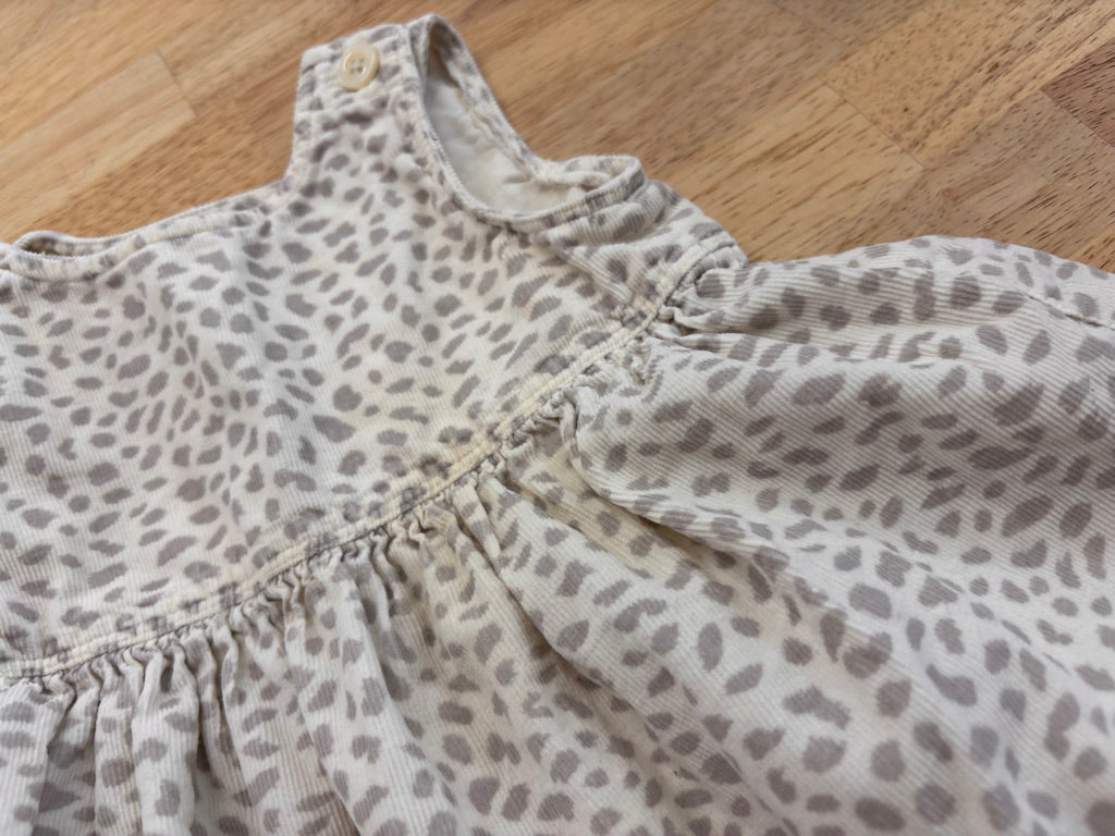 Gap Corduroy 6-12M Dress – Cheetah Print imperfect