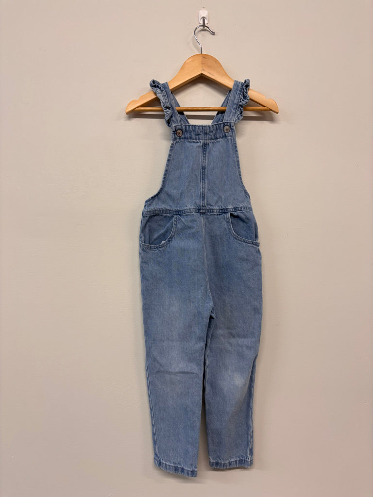 Zara Denim Overalls – Light Wash – Size 3-4Y