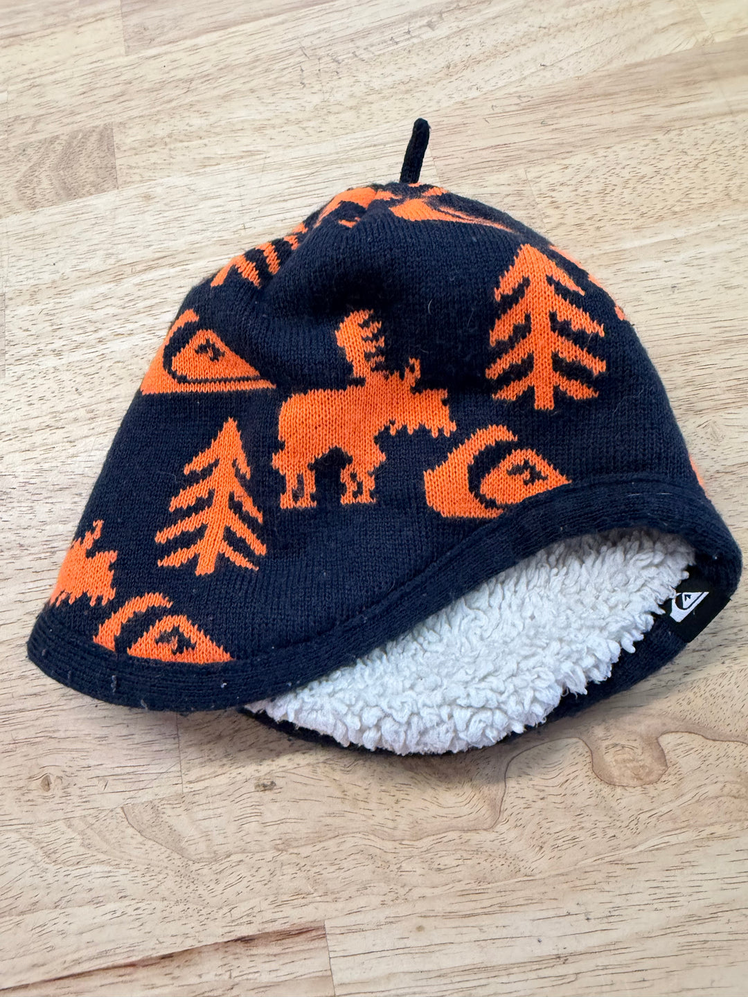 Ripzone Toque – One Size Fits Most | Navy and Orange | Sherpa Fleece Lined