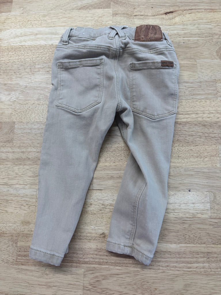Zara Slim Denim Collection Jeans – 12–18M | Light Brown | Boys