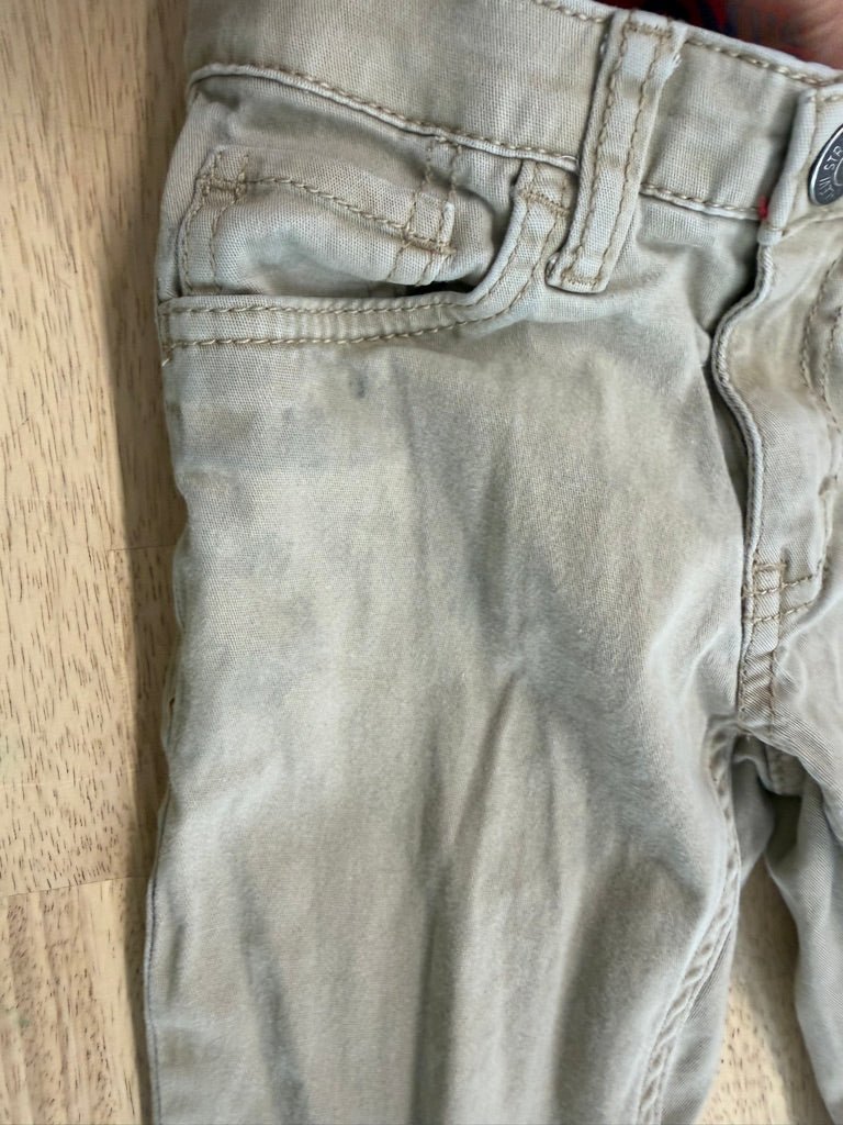 Levi's Light Brown Denim Pants – 5 | Red Elastic Inner Waist - Nest and Sprout-Consignment