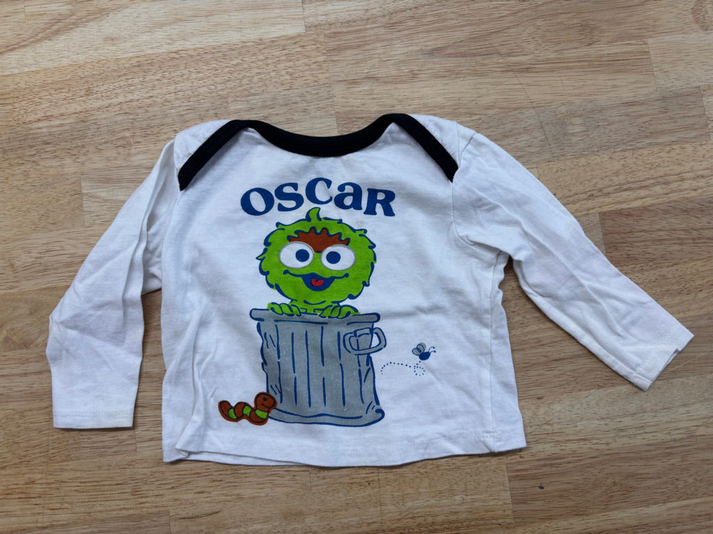 Sesame Street Oscar Shirt – White (9-12M)
