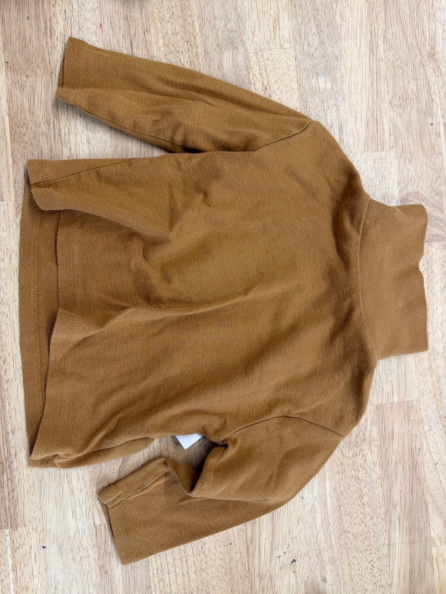 Zara Mockneck Long Sleeve – Mustard Yellow 9–12 Months - Nest and Sprout - Consignment