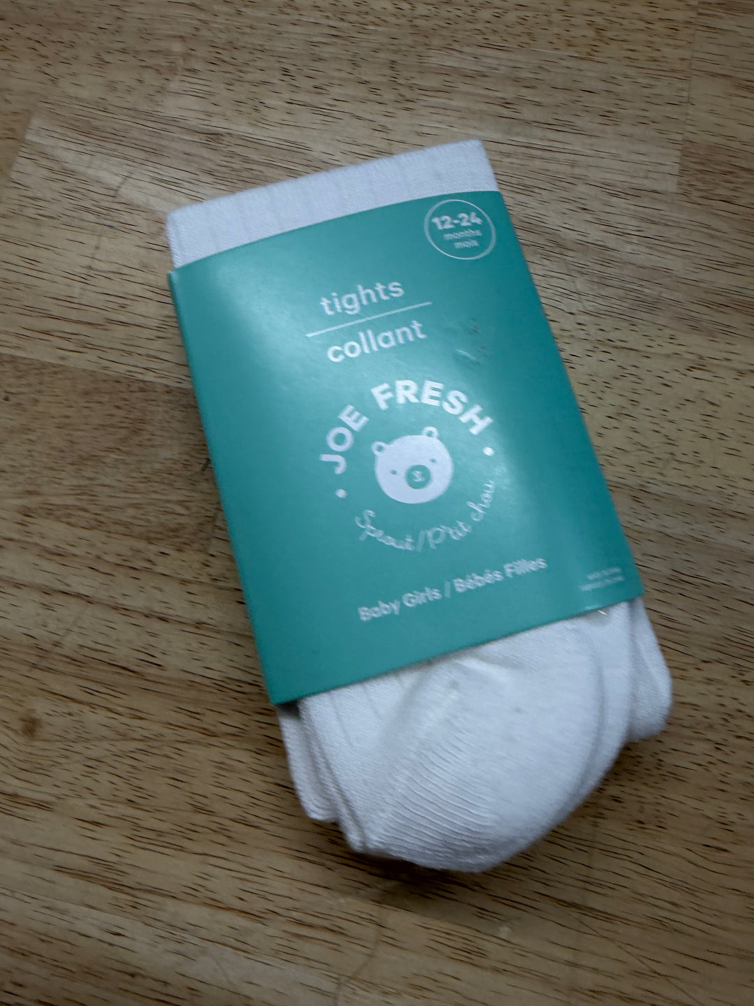 Joe Fresh Ribbed Tights – 12-24 Months | White | NWT