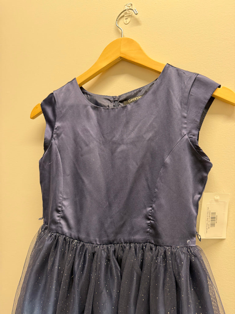 George Dress – Size 12 | Navy Satin & Blue Ombré Tulle