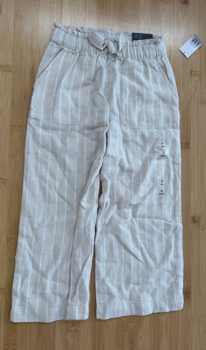 Gap Light Brown Vertical Stripe Pants – 4Y | NWT - Nest and Sprout-Consignment
