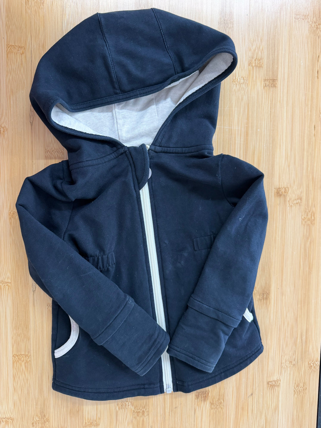 Peekaboo Beans Hoodie – 2 Cream and Black | Hooded Long Sleeve