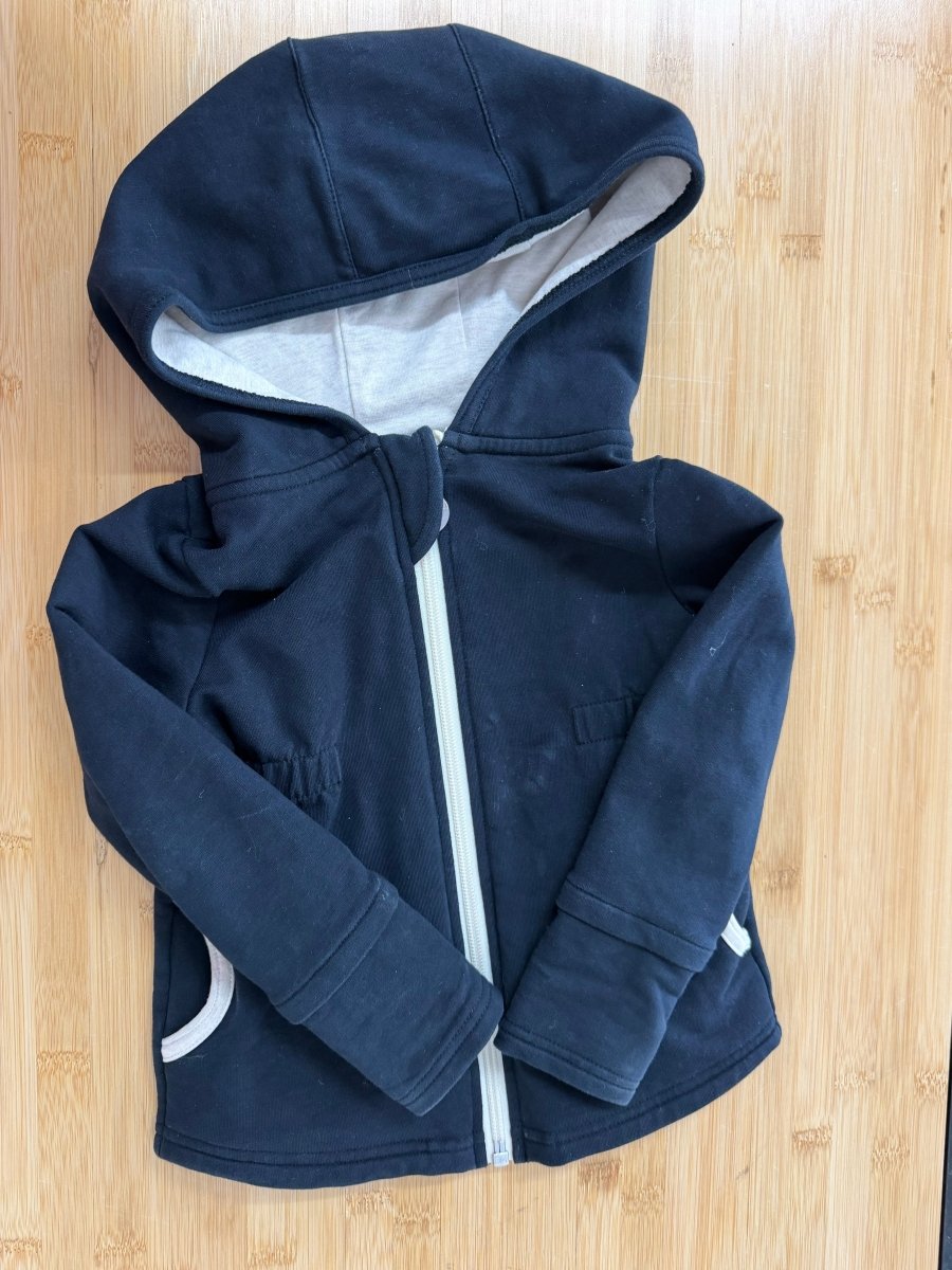 Peekaboo Beans Hoodie – 2 Cream and Black | Hooded Long Sleeve - Nest and Sprout-Consignment