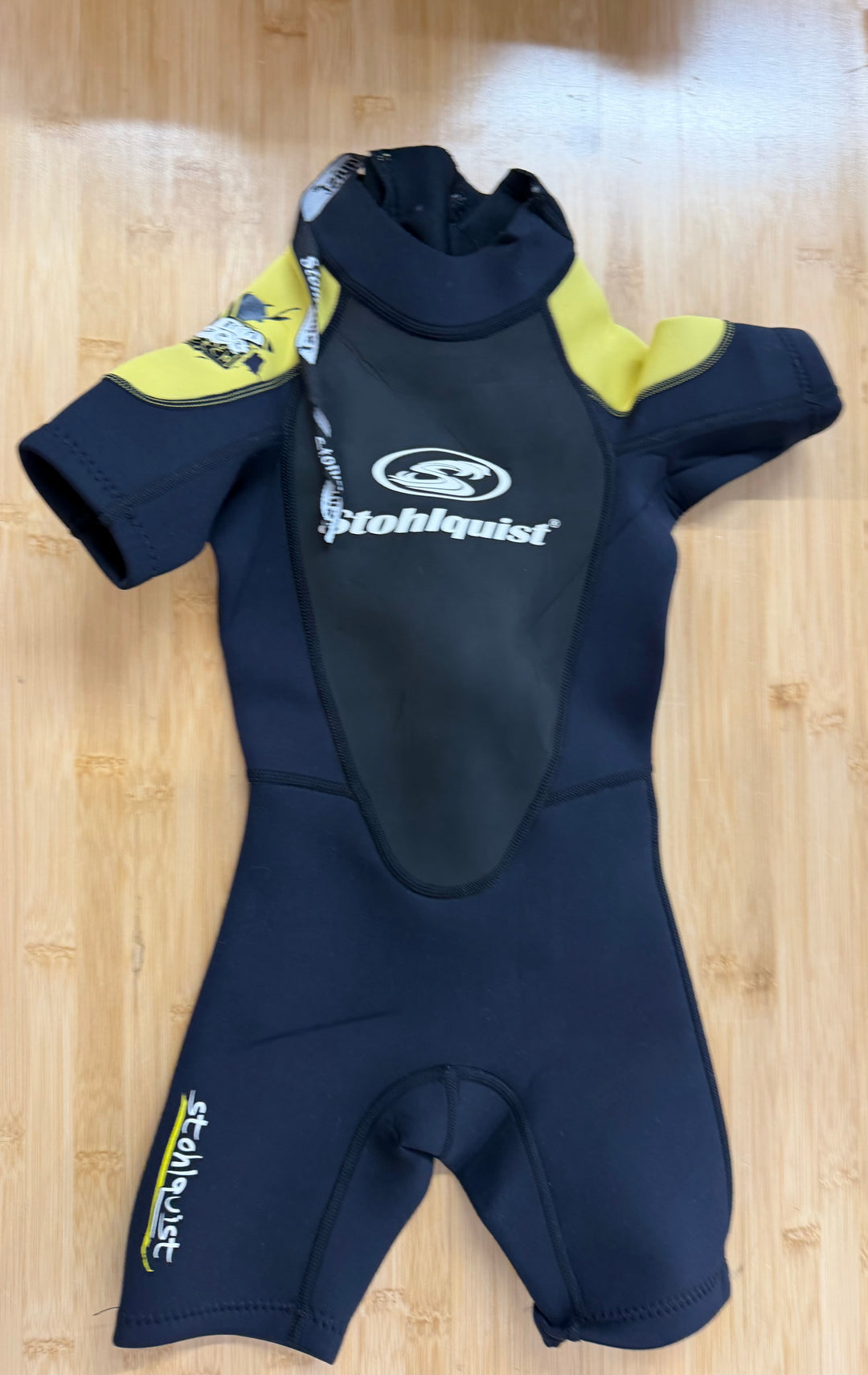 Stohlquist Wet Suit – Youth Child XS | Black and Yellow | 2mm Super Stretch