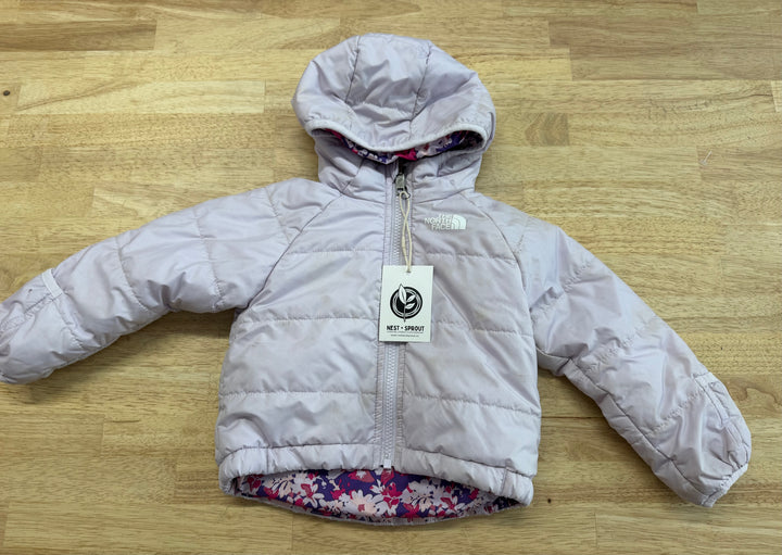 The North Face Reversible Puffer Jacket – 6-12 Months | Light Purple Floral