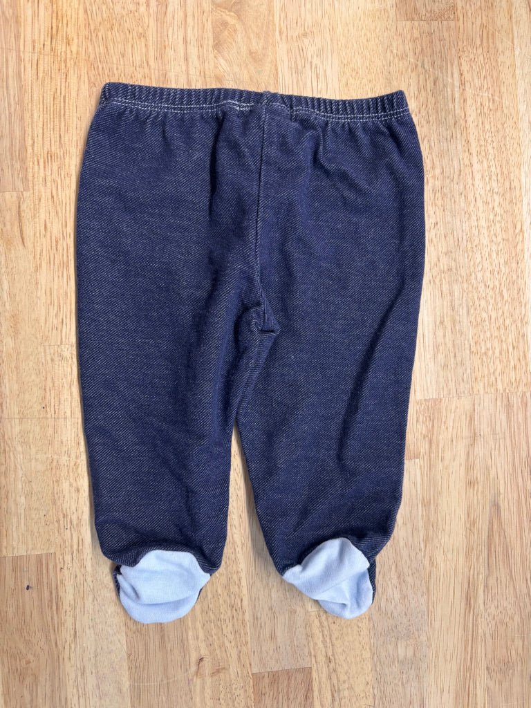 Guess Jeans 3 - 6 Month Stretchy Denim Footed Pants - Nest and Sprout - Consignment
