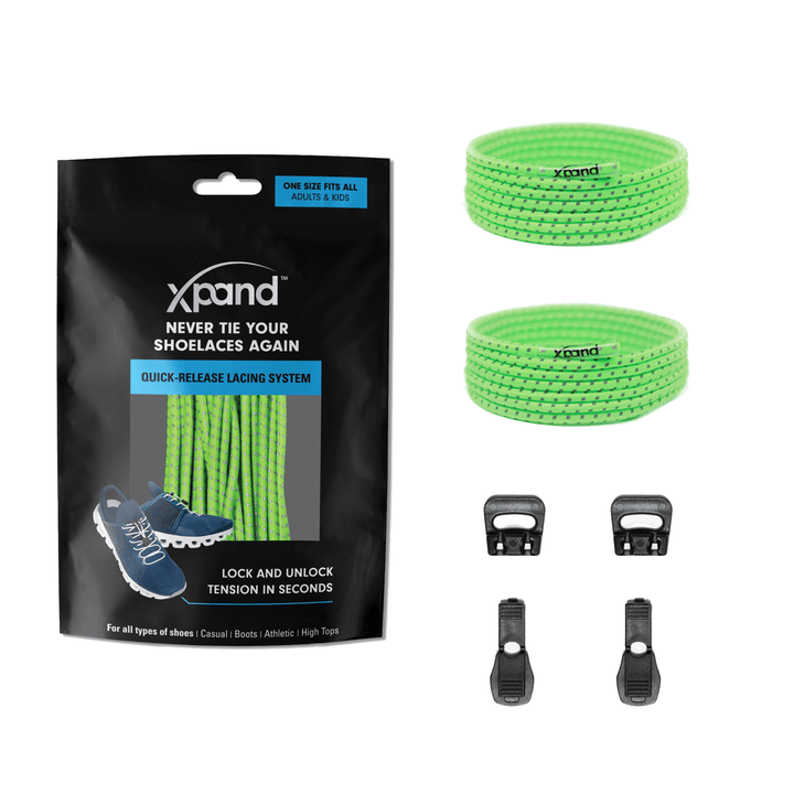 No - Tie Elastic Round Laces | Hi - Vis Reflective | One Size - Nest and Sprout - Xpand Laces