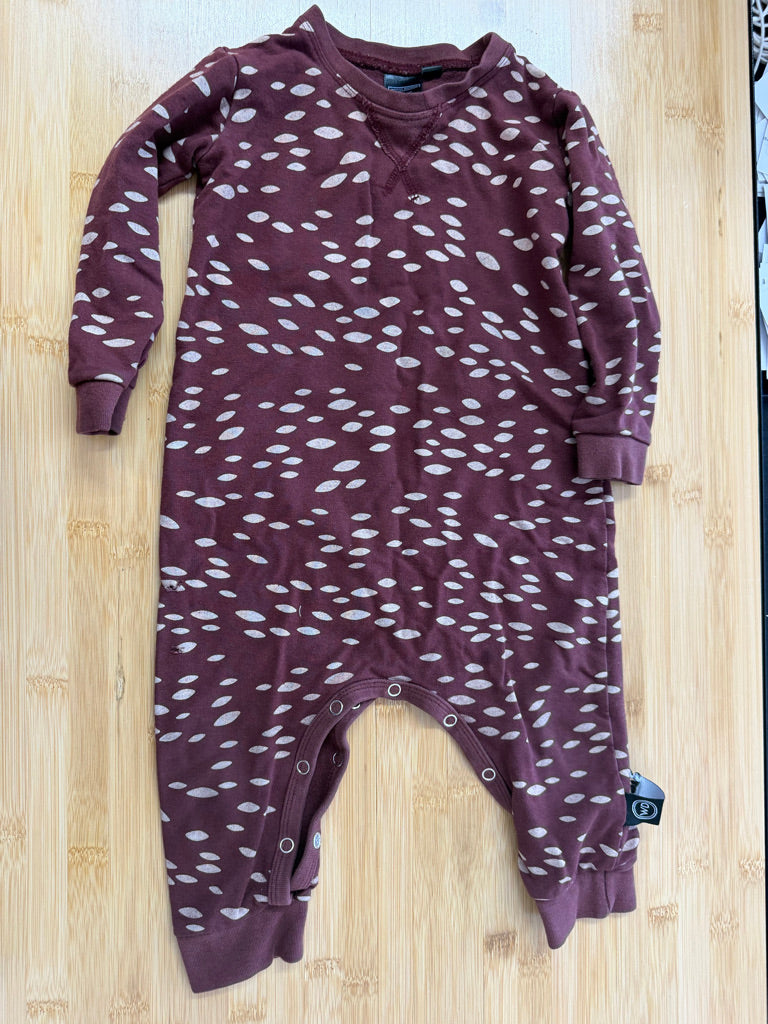 Wooly Doodles Romper – 18–24M | Burgundy Handmade in Canada | Play