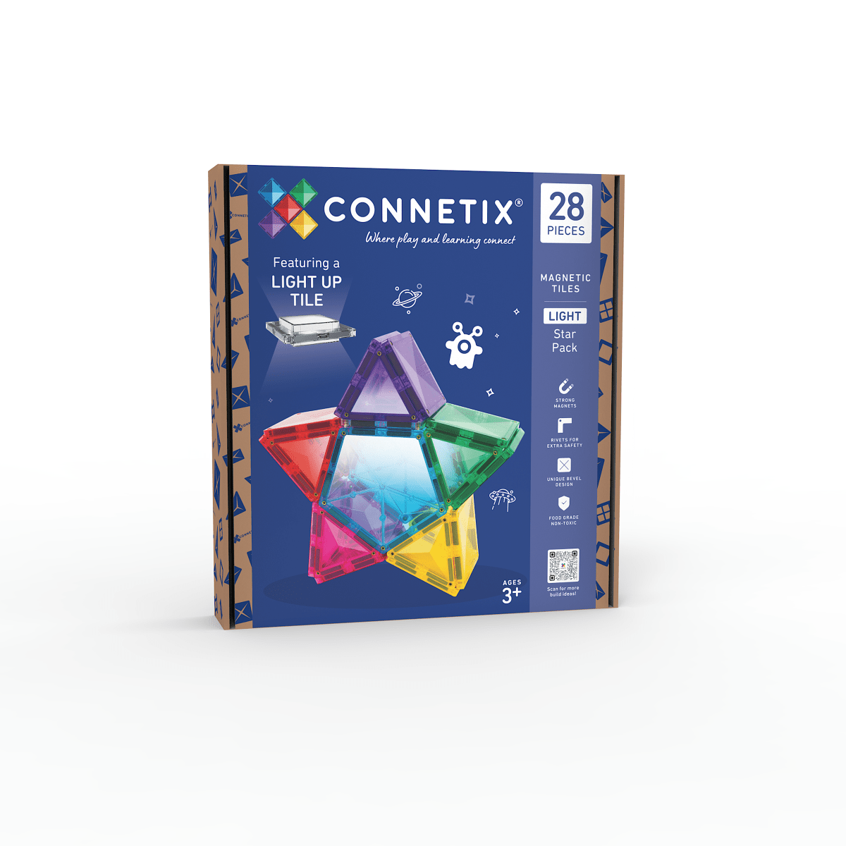 Connetix Light Star Pack, 28 Pieces - Nest and Sprout - Connetix