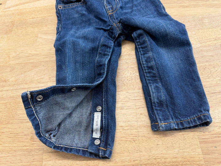 Gap Jeans – 12–18M | Medium Dark Blue Snap Crotch