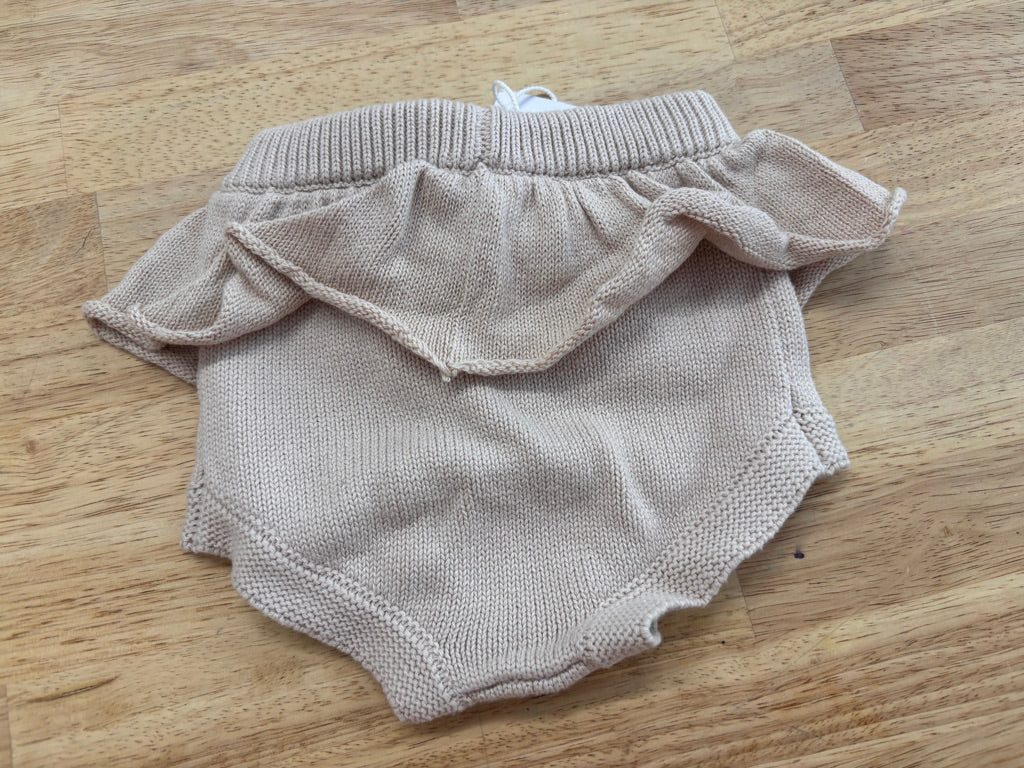 Petit Co 3–6M Knit Diaper Cover Skirt (Tie Waist)