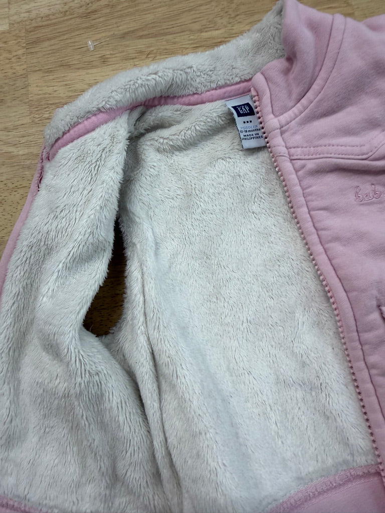 Baby Gap Fleece-Lined Sweater Vest – 12–18M | Pink Button Pocket 2006
