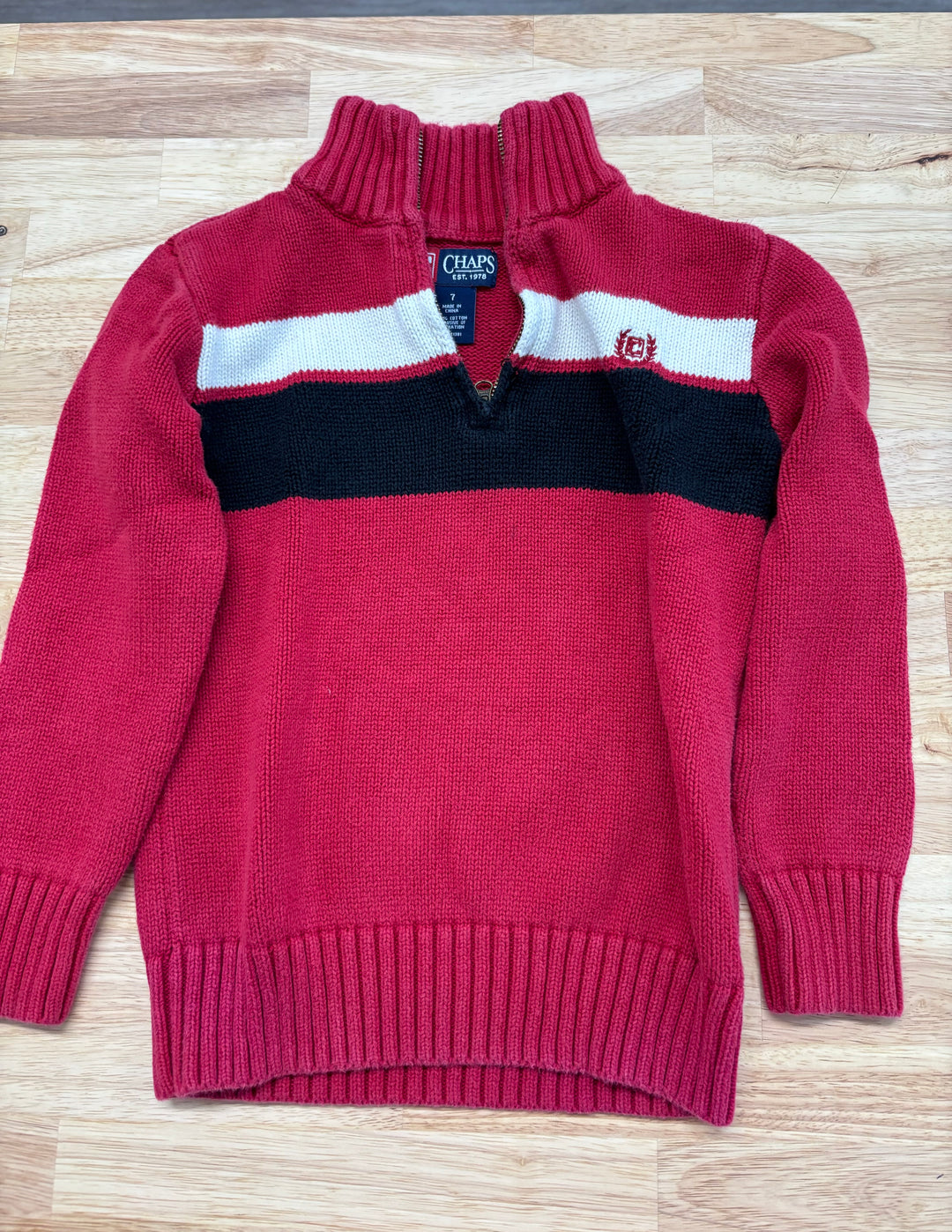 Champs 7 Red Knit Sweater