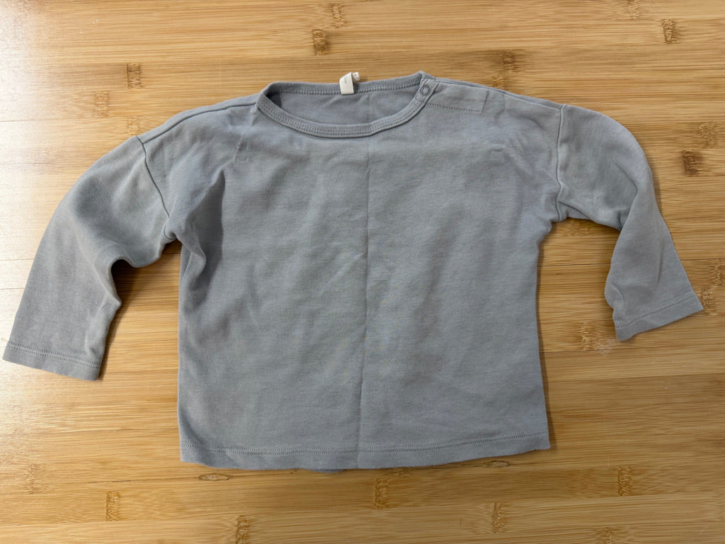 Quincy Mae Long Sleeve Shirt – 18–24M | Light Green/Blue