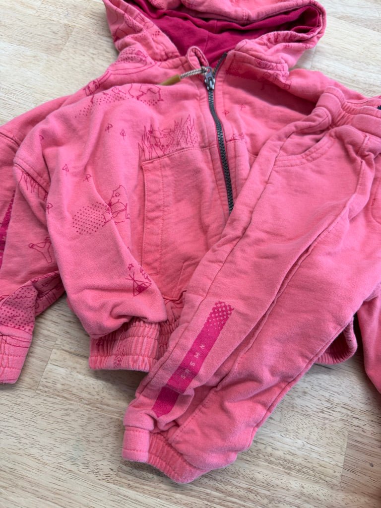Souris Mini Jogger Set – 12–18M | Pink Matching Set - Nest and Sprout - Consignment