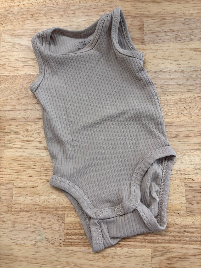 H&M 3M Beige Tank Onesie