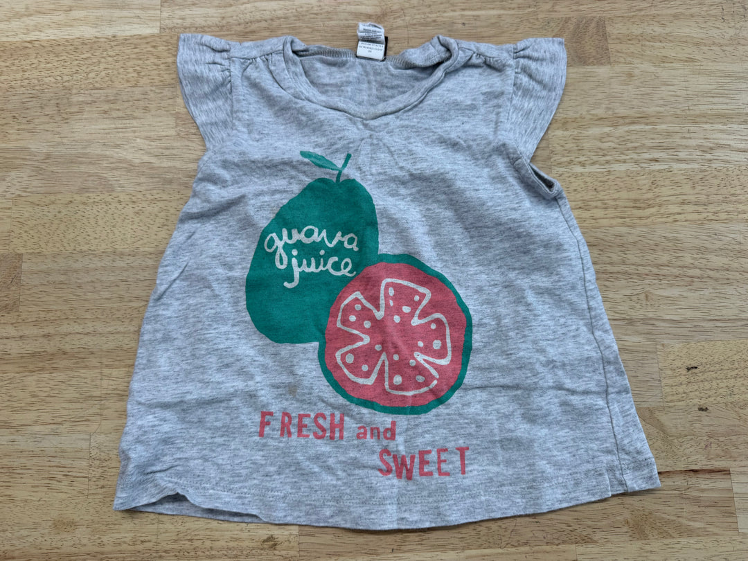 Tea Collection Top – 2 | Guava Juice Graphic on Grey