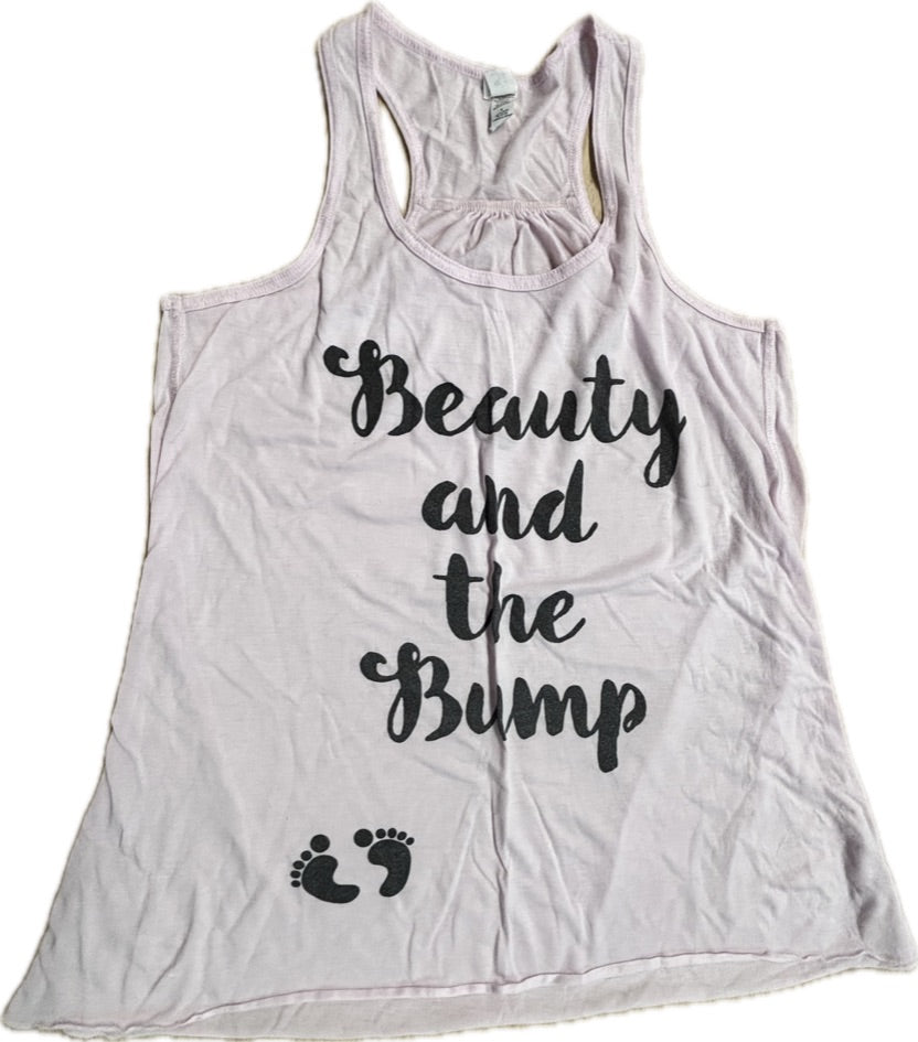 Beauty & The Bump Large Announcement Tee Pink