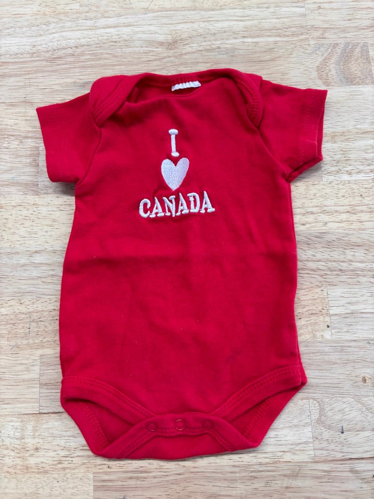 Unknown 3 - 6 MONTH Bodysuit - i heart canada - Nest and Sprout - Consignment