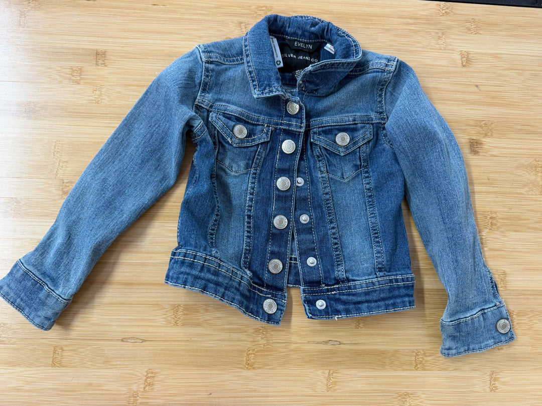 Silver Jeans Evelyn Denim Jacket – 4 | Medium Wash | Snap-Up