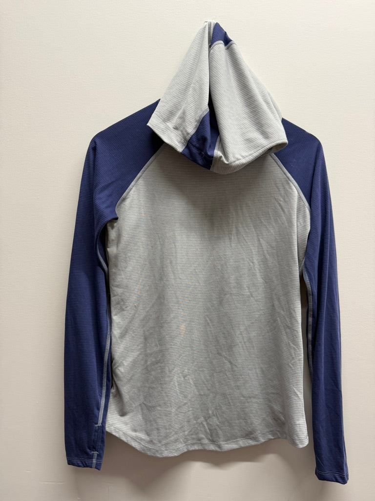 Under Armour Run Heat Gear Hooded Top – S (Youth 12–14) | Grey & Navy
