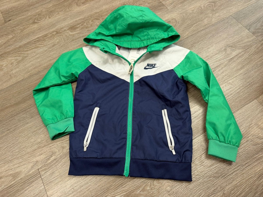Nike Green & Navy Packable Lightweight Jacket – 4–5 | Mesh Lined | Play - Nest and Sprout-Consignment