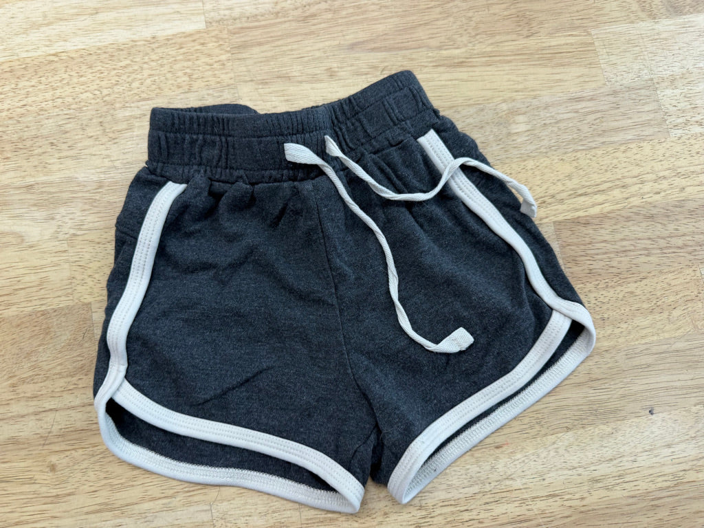 Little & Lively Bike Shorts – 1/2 | Charcoal | White Edging