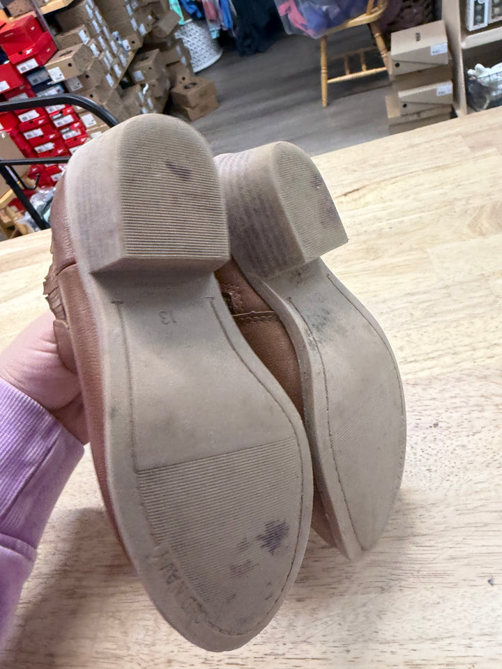 Old Navy Chestnut Ankle Boot – Junior 13 | Low Heel Zipper