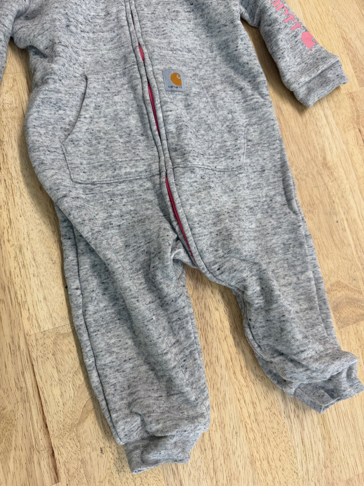 Carhartt Hooded Zipper Romper – 9M | Grey | Play