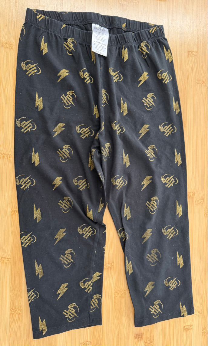 Harry Potter Leggings – 14–16 | Black Gold Allover Print