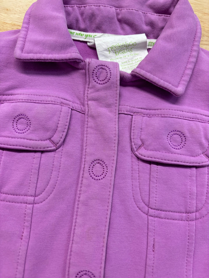 Peekaboo Beans Purple Zip-Up Freestyle Jacket