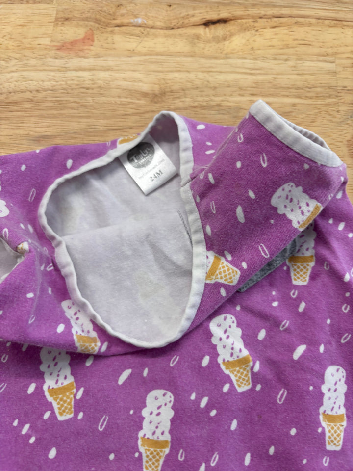 Taylin Threads 24M Handmade Romper – Ice Cream Print