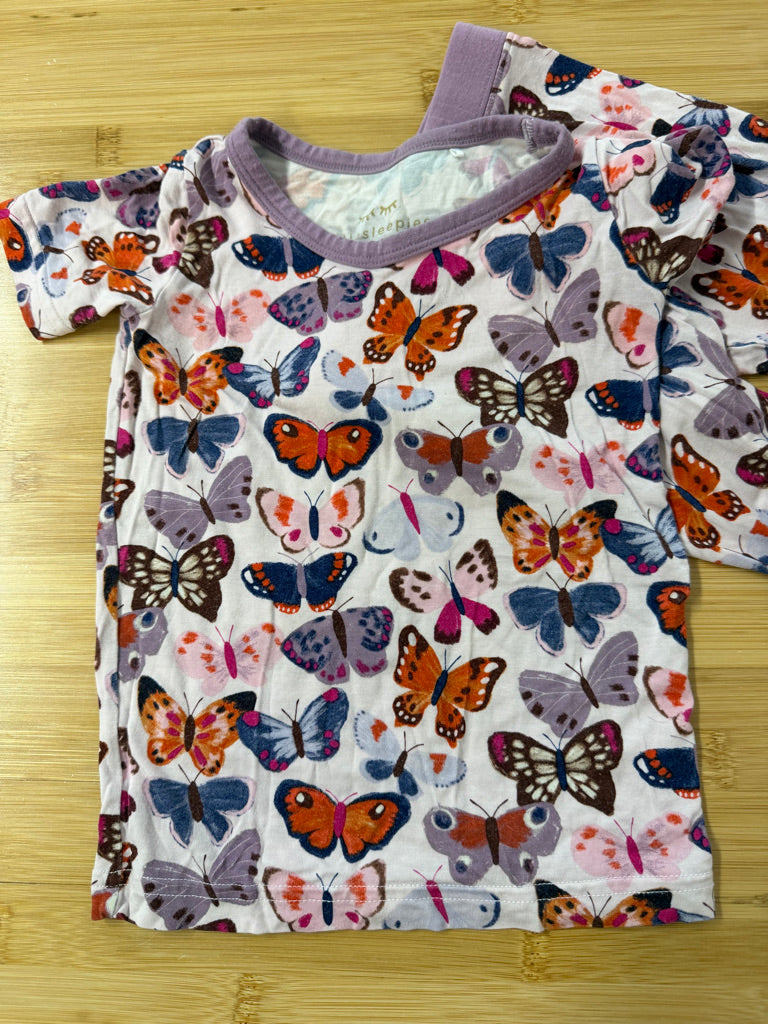 Little Sleepies Lunaluxe PJ Set – 12–18M | Butterfly Two-Piece Bamboo/Spandex | Play