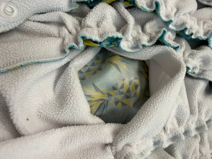 AppleCheeks Pocket Diapers – Size 2 | Blue Pineapple Bundle of 5 - Nest and Sprout - Consignment