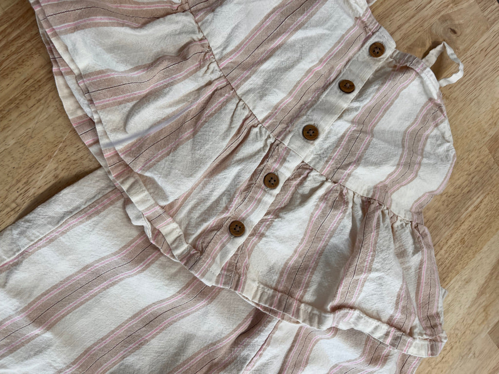 H&M 5–6Y Two-Piece Set – Striped Crop Top & Pants