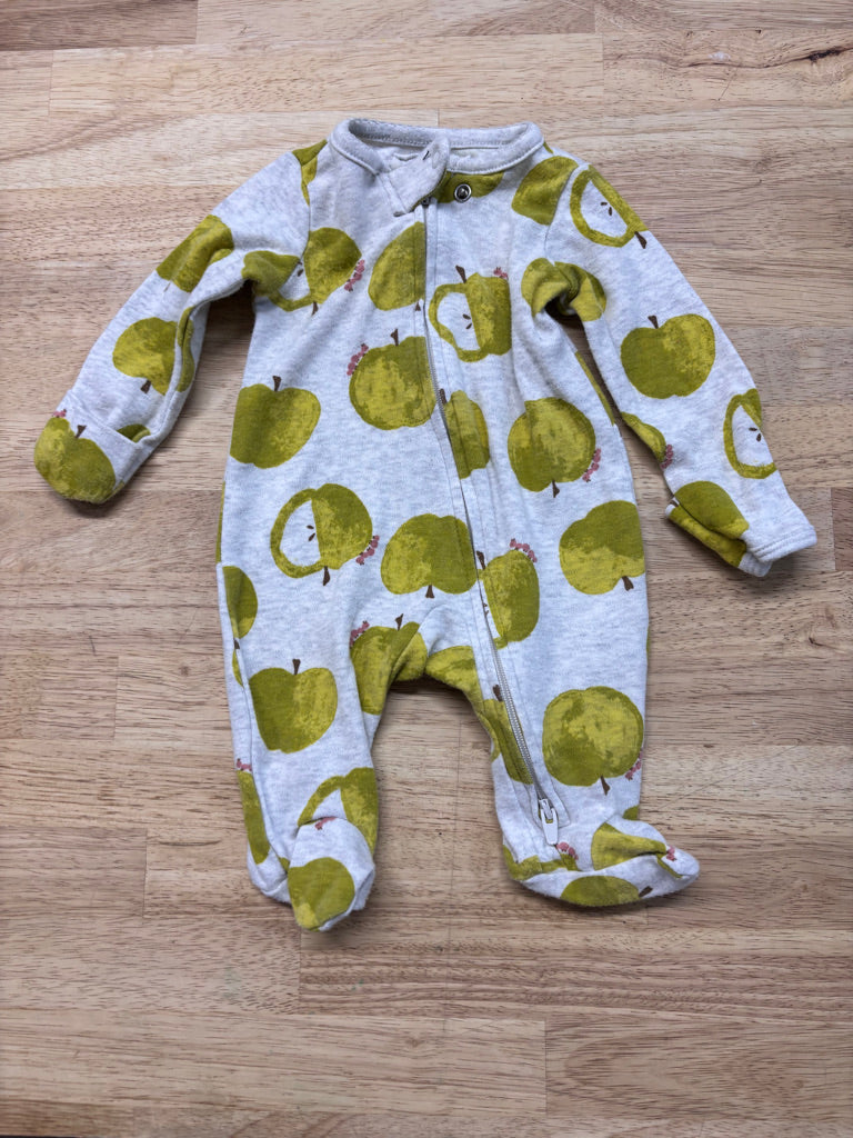 Carters NB Footed Sleeper – Green Apple