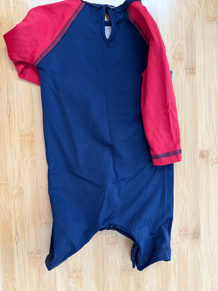 Fullsand Full Protek Baby Sunsuit – 12M | Navy Red & Beige Rash Guard