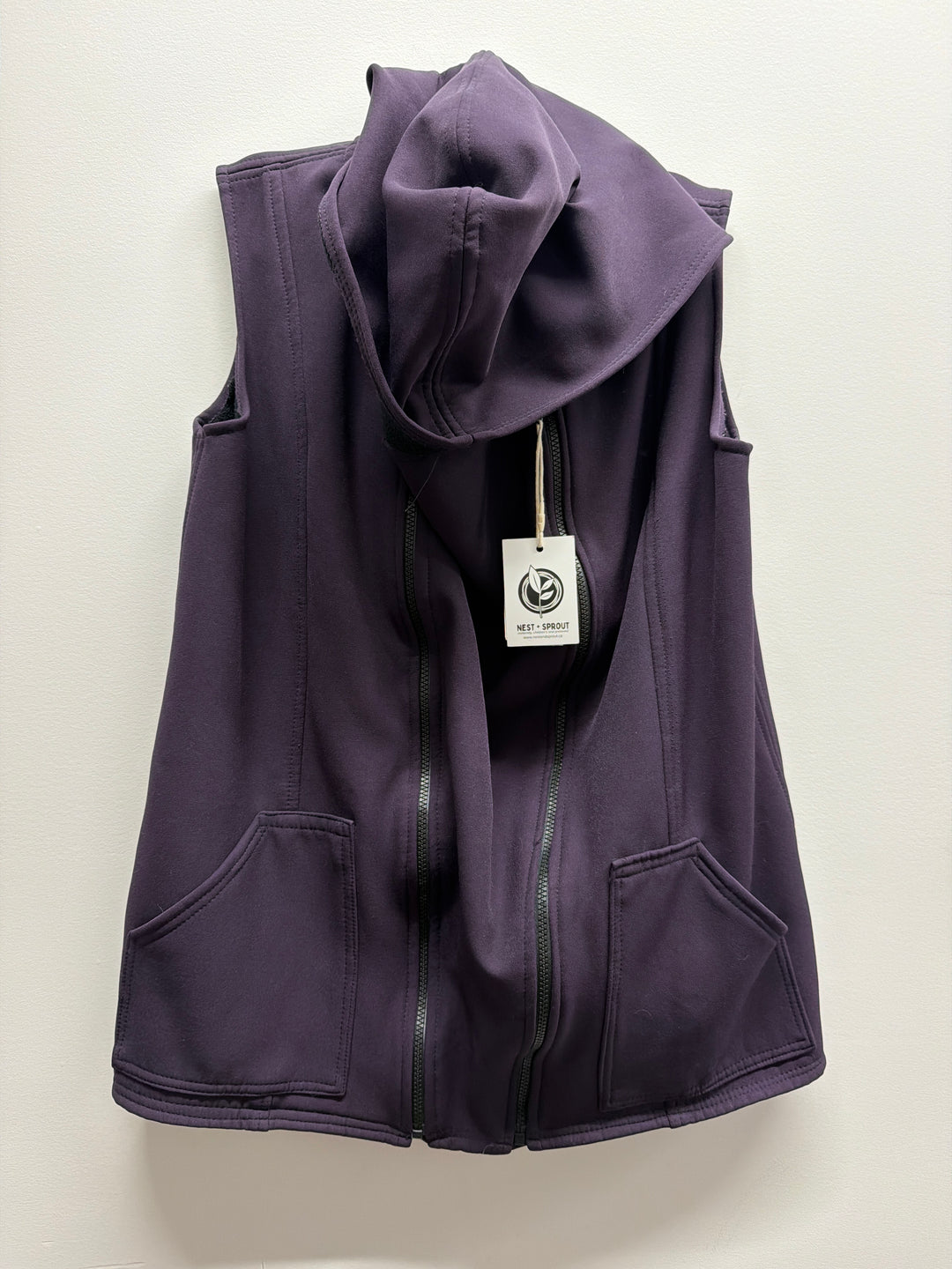 Babywearing Vest – M Est. | Eggplant Purple Zip-Out Fleece Lined