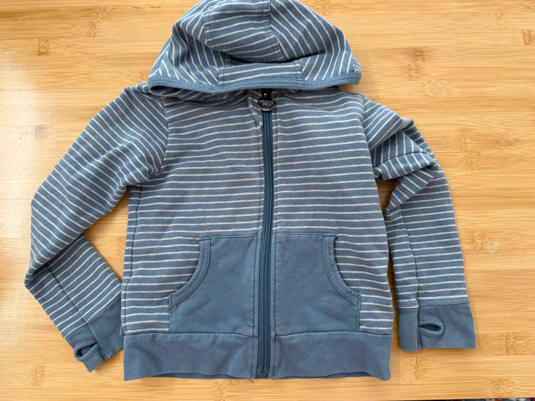 Peekaboo Beans Striped Hoodie – 3 | Blue & Grey | Play