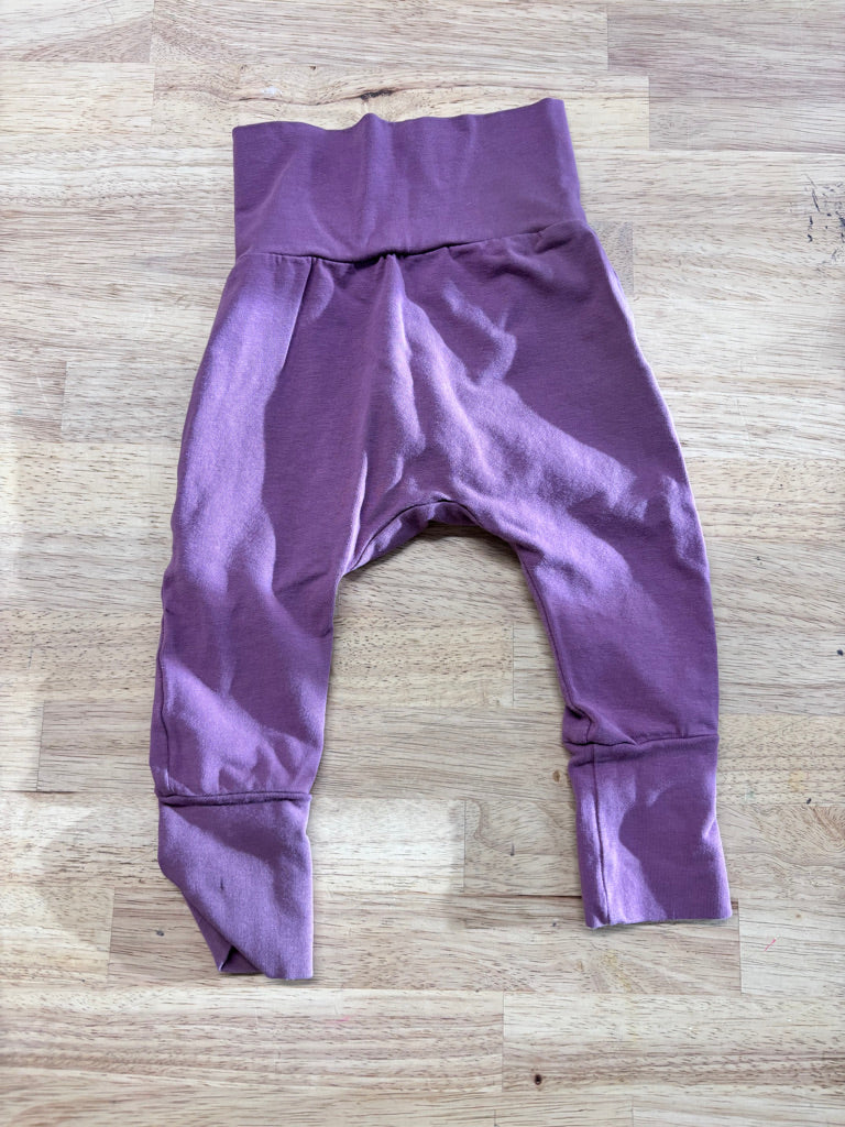 Gro by Zoë 3–12M Grow-With-Me Purple Leggings