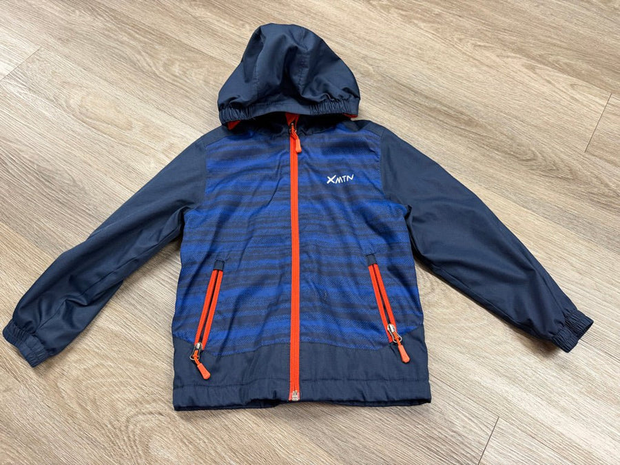 XMTN Lightweight Jacket – 4/5 | Blue & Navy Bright Orange Zippers - Nest and Sprout-Consignment