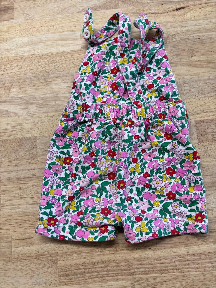 Baby Boden Floral Short Overalls 12–18M