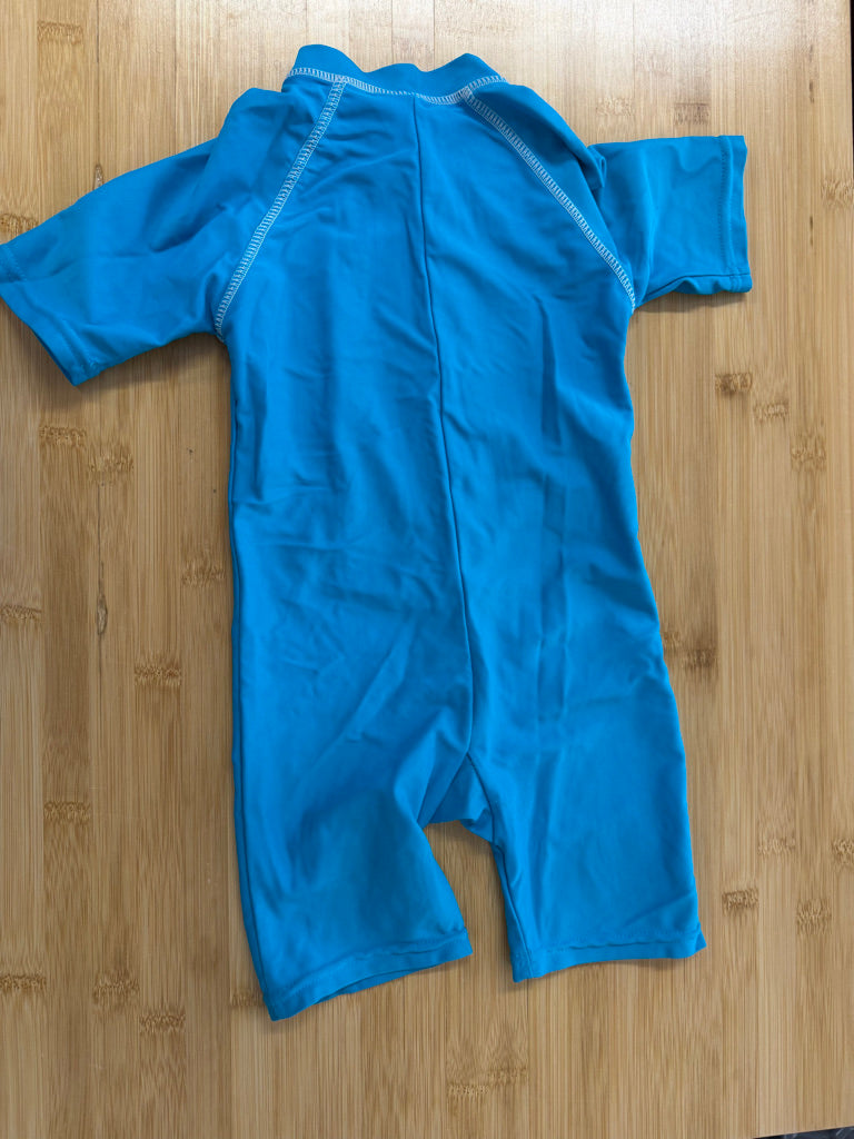Please Mum Quarter-Zip SWIMSUIT – 12–18M | Blue Turtle Graphic